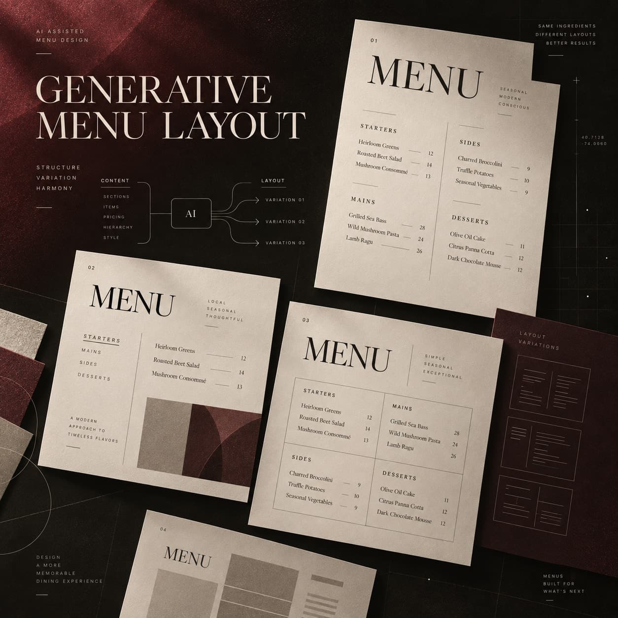 Generative Menu Layout